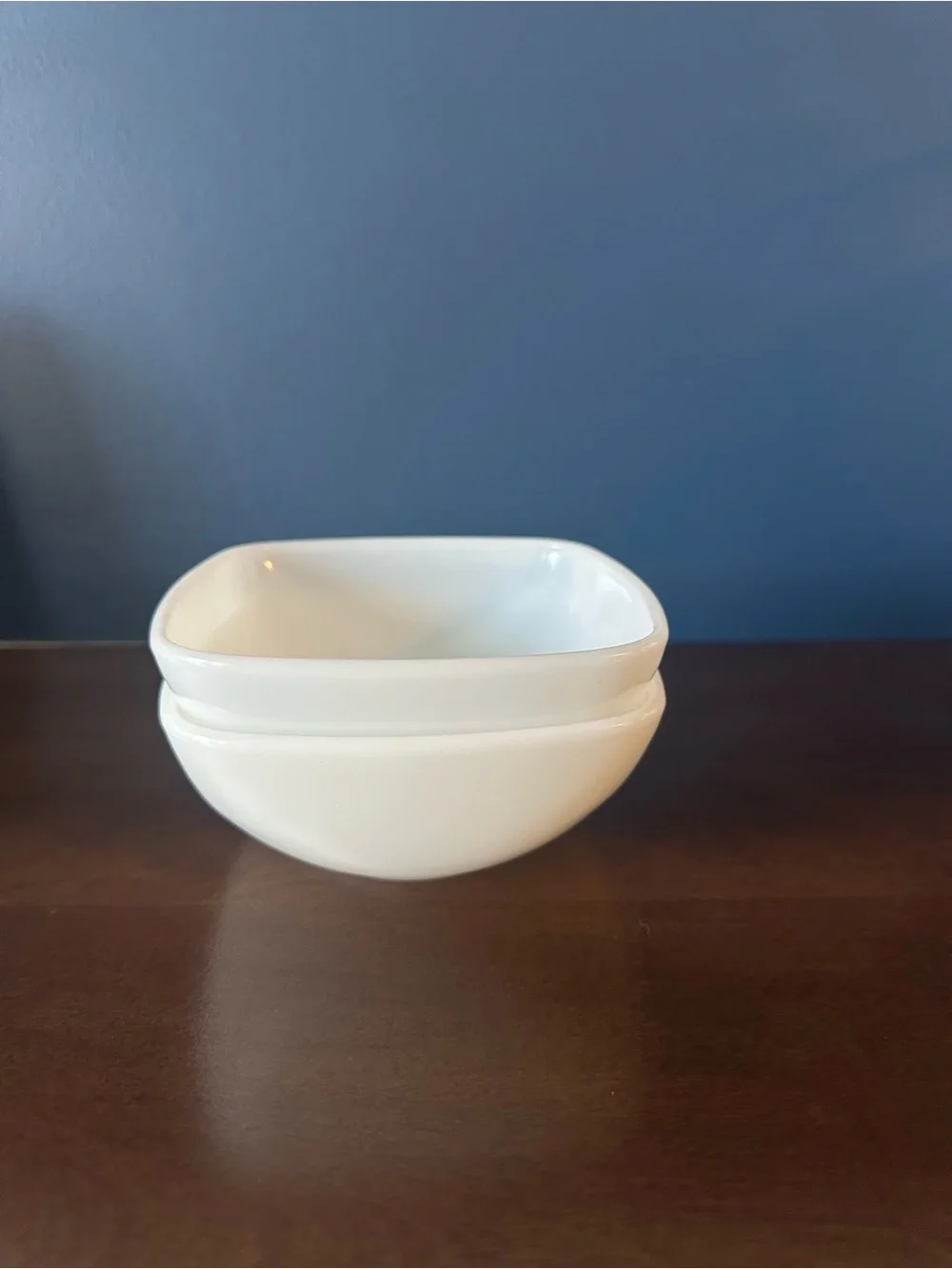 Vintage Pyrex 410 Milk Glass Square Bowls – Set of 2